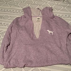 purple marled vneck VS hoodie